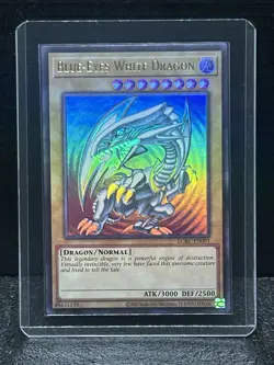 Konami Yu-Gi-Oh! Blue-Eyes White Dragon LCKC-EN001 Ultra Rare Holo 3000/2500 - Image 1