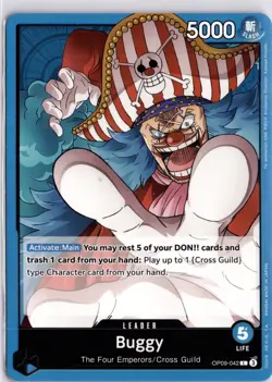 Buggy OP09-042 Leader Emperors In The New World One Piece English - Image 1