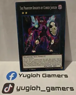 YUGIOH THE PHANTOM KNIGHTS OF CURSES JAVELIN COMMON LEHD LIGHT PLAYED - Image 1