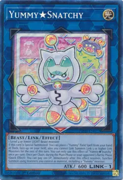 YUGIOH - YUMMY SNATCHY 1ST EDITION COLLECTOR'S RARE NM JUSH-EN022 - Image 1