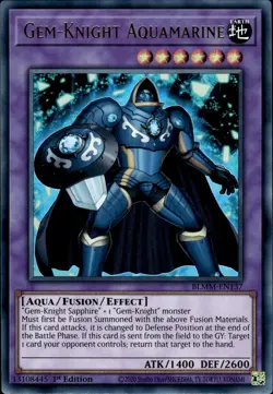 Gem-Knight Aquamarine - Ultra Rare 1st Edition BLMM-EN137 - NM - YuGiOh - Image 1