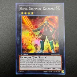 YuGiOh Heroic Champion - Kusanagi ABYR-EN043 Super Rare 1st Edition NM - Image 1