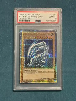 YUGIOH! Blue-Eyes White Dragon MP24-EN001 25th Quarter Century PSA 10 GEM MINT - Image 1