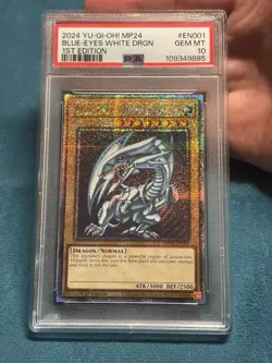 YUGIOH! Blue-Eyes White Dragon MP24-EN001 25th Quarter Century PSA 10 GEM MINT - Image 3
