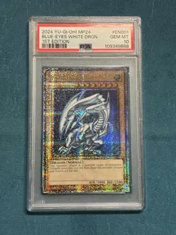 YUGIOH! Blue-Eyes White Dragon MP24-EN001 25th Quarter Century PSA 10 GEM MINT - Image 4