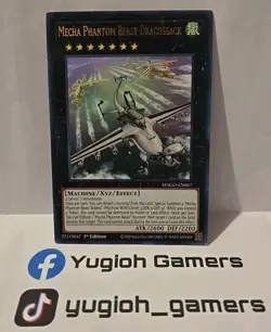 YUGIOH MECHA PHANTOM BEAST DRACOSSACK MAGO 1ST EDITION RARE LIGHT PLAYED - Image 1
