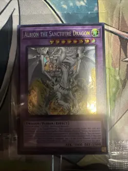 Yugioh LOT Of 3 Albion the Sanctifire Dragon Secret Rare + Field Center & Token - Image 2