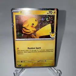 2026 Pokemon Day 30th Anniversary Pikachu 051 Stamped Promo Holo SWIRL 💫 (E) - Image 1