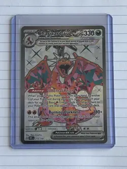 Pokemon: Charizard ex 215/197 SV03: Obsidian Flames Holo Mint Pack Fresh - Image 1