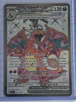Pokemon: Charizard ex 215/197 SV03: Obsidian Flames Holo Mint Pack Fresh - Image 2
