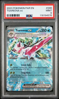 2023 POKEMON PAR EN-PARADOX RIFT #046 TSAREENA EX PSA 9 - Image 1