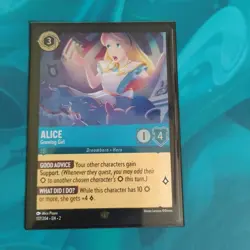 ⏱🐇 Alice - Growing Girl 🫖🍄 Disney Lorcana ✨ Cold FOIL ✨ TCG Card NM W/sleeve - Image 2