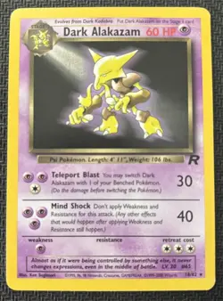 Dark Alakazam 18/82 Team Rocket Unlimited Non-Holo Rare Pokemon TCG - LP/MP - Image 1