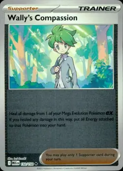 Wally's Compassion 132/132 Uncommon Mega Evolution Pokemon Reverse Holo NM - Image 1