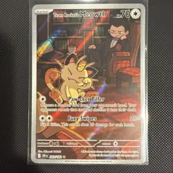 Pokemon TCG Team Rocket’s Meowth 203/182 IR Destined Rivals NM - Image 1