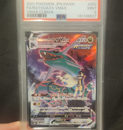 Pokemon TCG Rayquaza VMAX Full Art Holo Japanese VMAX Climax 252/184 PSA 9 - Image 1
