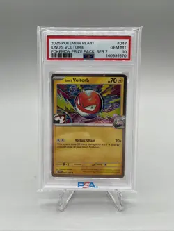 Pokemon TCG Prize Pack Series 7 Iono’s Voltorb Holo Play Stamped PSA 10 #047/159 - Image 1