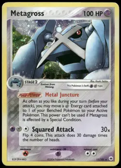Pokemon Metagross Holo Rare Hidden Legends 11/101 HP Holo - Image 1