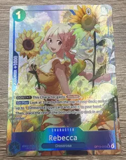 Rebecca (Alt Art) OP15-053 SR Adventure on KAMI's Island ONE PIECE ENGLISH - Image 1