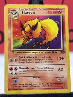 Flareon 19/64 Jungle Non Holo Vintage Wotc Pokemon Vintage Trading Card HP - Image 3