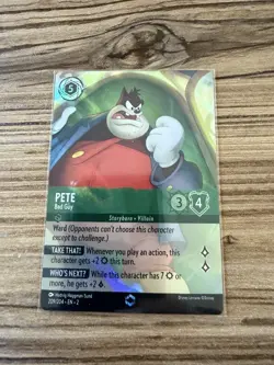 Disney Lorcana - 209/204 Pete - Bad Guy (Enchanted) Rise of the Floodborn - Image 1