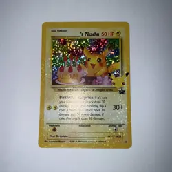 Holo bleed Birthday Pikachu 24 Pokemon Celebrations Collection Holo Card - Image 1