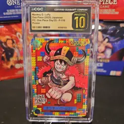 CGC Pristine 10 Luffy P-110 Premium Card Collection ONE PIECE DAY 25 Japanese - Image 1