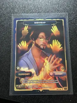 VCard Awakened Worlds Secret Rare Bibimbap Support Card 1st Edition - Image 1