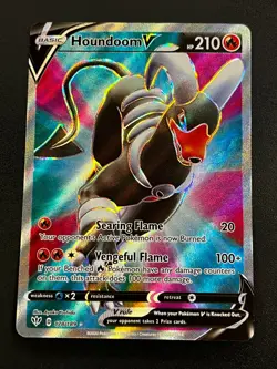 Houndoom V 178/189 - Darkness Ablaze Full Art Pokemon TCG Card NM - Image 1