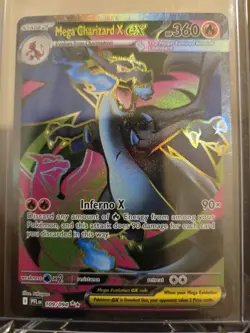 Pokemon TCG Mega Charizard X EX 109/094 Full Art Holo Ultra Rare Card - Me02 Set - Image 1