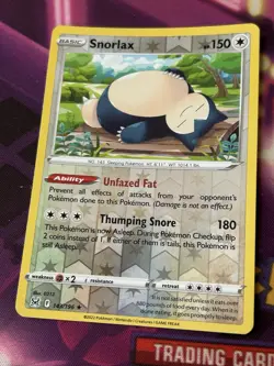Snorlax - 143/196 (Reverse Holo Foil) Holo Rare Lost Origin Pokemon Card - Image 1