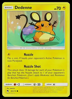 Pokemon Card Lost Thunder Dedenne 84/214 Common - Image 1