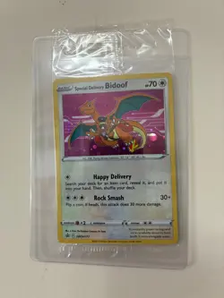 Pokemon Special Delivery Bidoof SWSH177 - Promo Holo Card Sealed- PSA Gradeable - Image 1