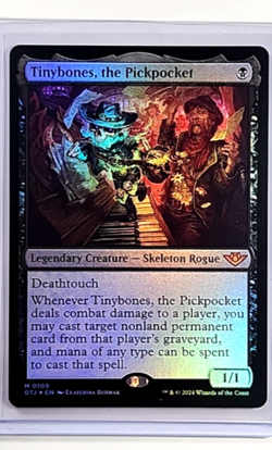 MTG Magic the Gathering OTJ Thunder Junction Foil #109 Tinybones the Pickpocket - Image 1