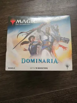 Magic The Gathering Dominaria Sealed Bundle Fat Pack Box MTG 10 Booster Packs - Image 1