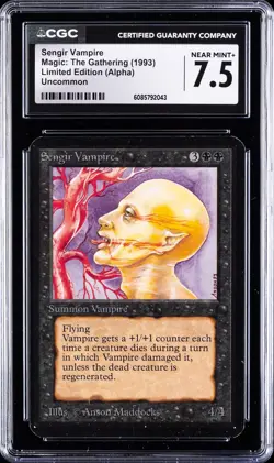 1993 MAGIC: THE GATHERING LTD ED ALPHA UNCOMMON SENGIR VAMPIRE CGC 7.5 - Image 1