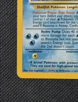 Blastoise 002/102 Base Set Holo 1999 Pokemon TCG Card - Image 5