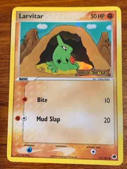 2006 Pokemon EX Dragons Frontiers Pre Release Larvitar 51/101 Used Free Shipping - Image 1