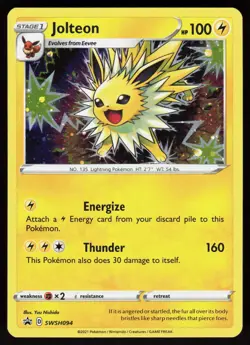 Jolteon SWSH094 Holo Promo Sword & Shield Promo Pokemon Holo Near Mint - Image 1
