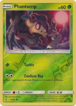 Phantump 6/145 Sun & Moon Guardians Rising REVERSE HOLO PERFECT MINT! Pokemon - Image 1