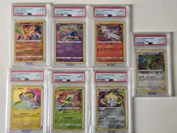 Rayquaza 138, Reshiram 017, Celebi 009 - 7 Out Of 9 Pokemon Amazing Rare PSA 10s - Image 1