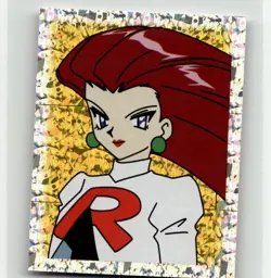 1999 Merlin Pokemon Sticker S35 Jessie Team Rocket Gold Foil Holo Pokemon - Image 1