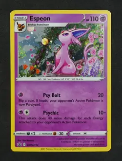 Pokemon Sword & Shield SWSH174 Espeon Cosmos "HD SWIRL" Promo Holo NM - Image 2