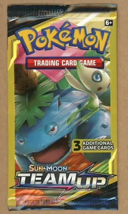 Pokemon Sun & Moon Team Up 3-Card Mini Fun Booster Pack Factory Sealed NEW - Image 1