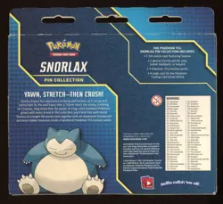 Pokemon TCG Snorlax Pin Collection Factory Sealed Box RARE Promo Hard To Find - Image 2