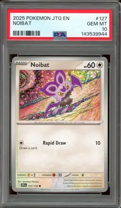 Pokemon Scarlet & Violet Journey Together #127 Noibat PSA 10 Tomokazu Komiya - Image 1