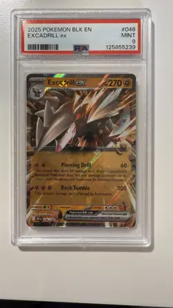 Pokemon Black Bolt Excadrill ex 046/086 PSA 9 - Image 1