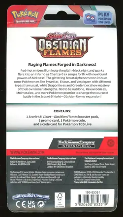 Pokemon Obsidian Flames Single Pack Booster Blister (Pawmi) Sealed NEW - Image 2