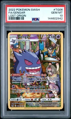 2022 POKEMON SWORD & SHIELD LOST ORIGIN #TG06 FULL ART/GENGAR PSA 10 - Image 1