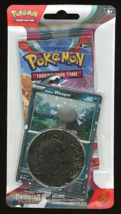 Pokemon Obsidian Flames Single Pack Booster Blister (Paldean Wooper) Sealed NEW - Image 1